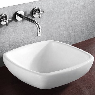 Square Half Inset Basin 440mm WB4419